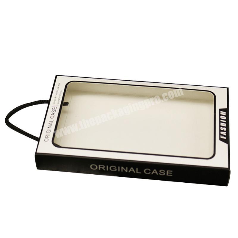 Wholesale Customize Phone Case Packaging Gift Box With Clear Window and String