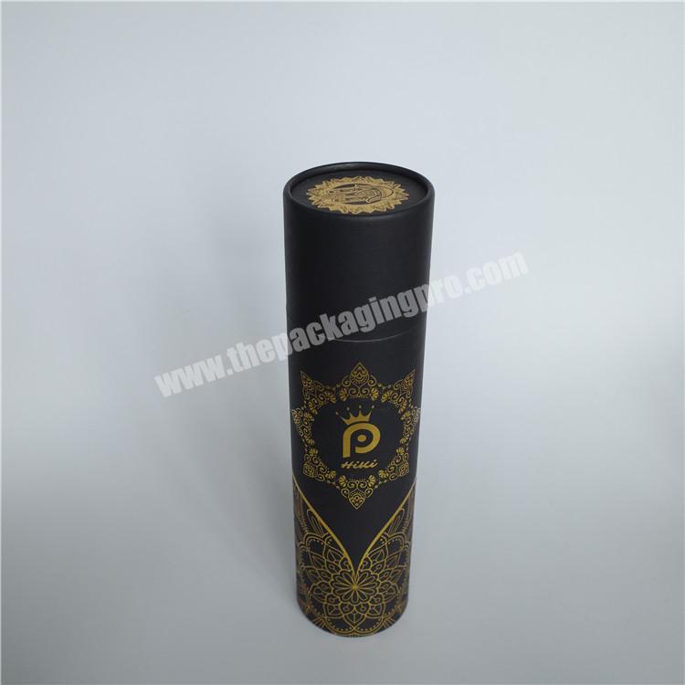 Wholesale Cylindrical Package Hot Selling Round Paper Packaging Box with Gold Logo