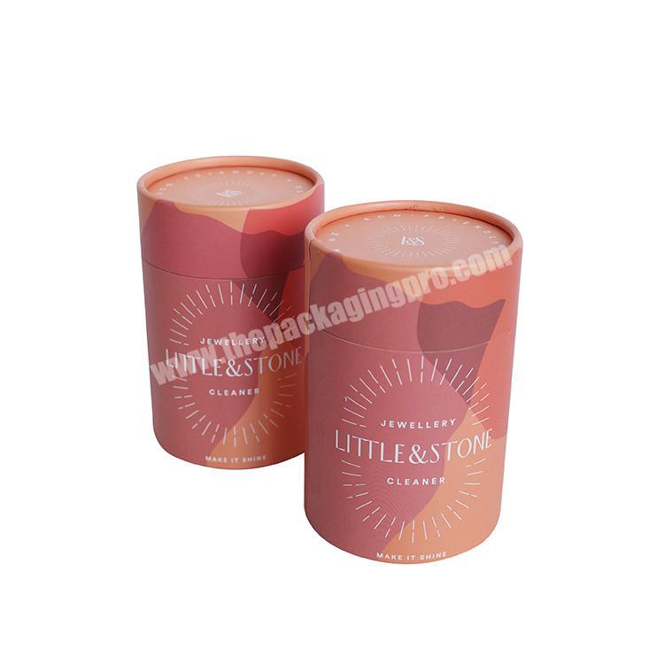 Wholesale High Quality Cosmetics Packaging Tube Box Round Kraft Paper Can Paper Cylinder Box for Cream Jar