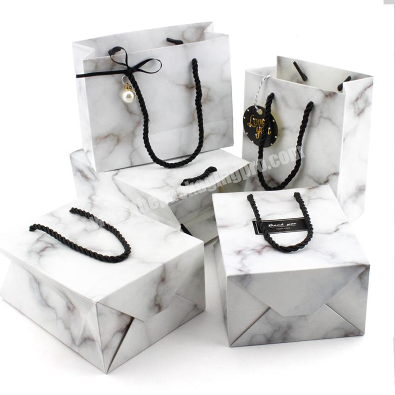 Wholesale Paper Jewelry Packaging Box Marble Style Necklace Gift Paper Box factory