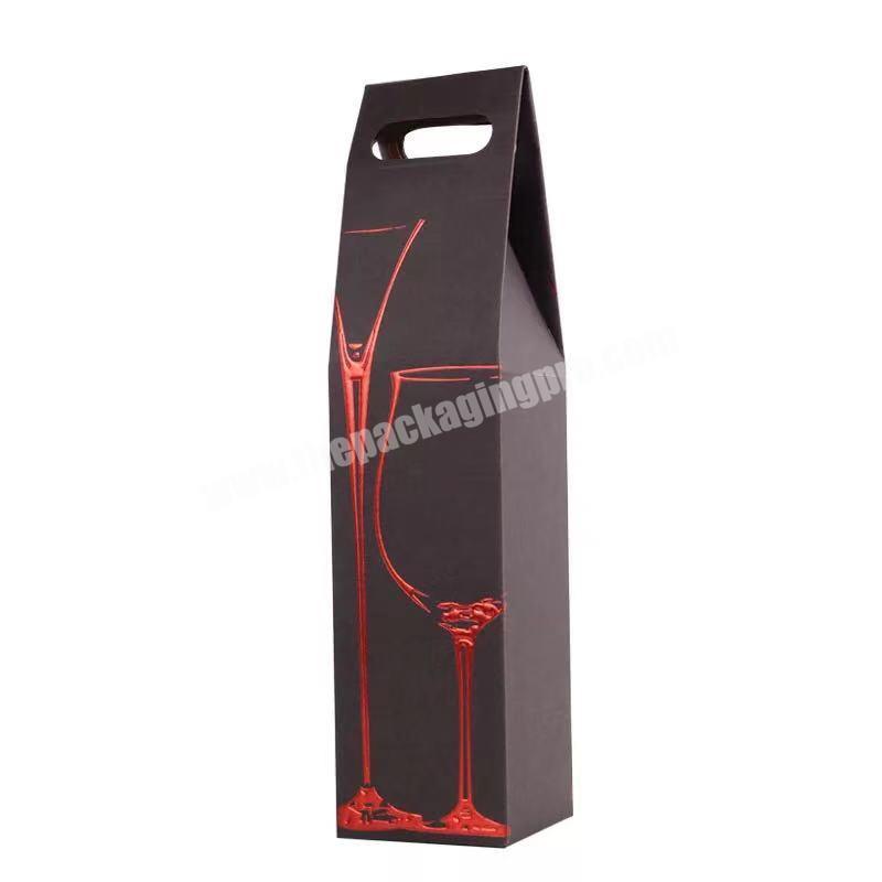 Wholesale custom exquisite single wine bottle packaging gift paper box corrugated wine gift boxes manufacturer