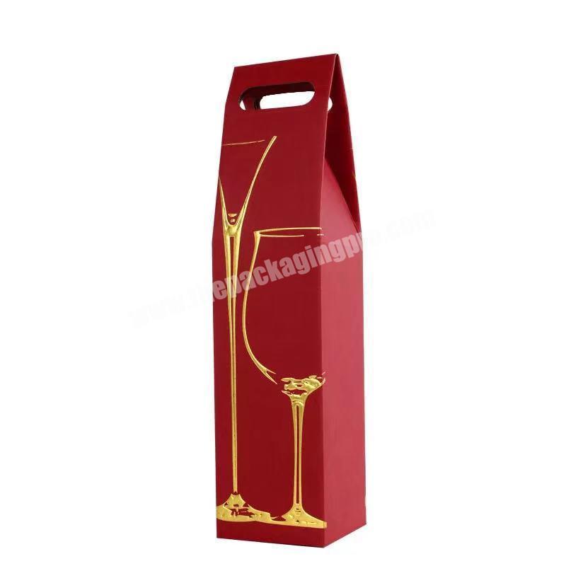 personalize Wholesale custom exquisite single wine bottle packaging gift paper box corrugated wine gift boxes