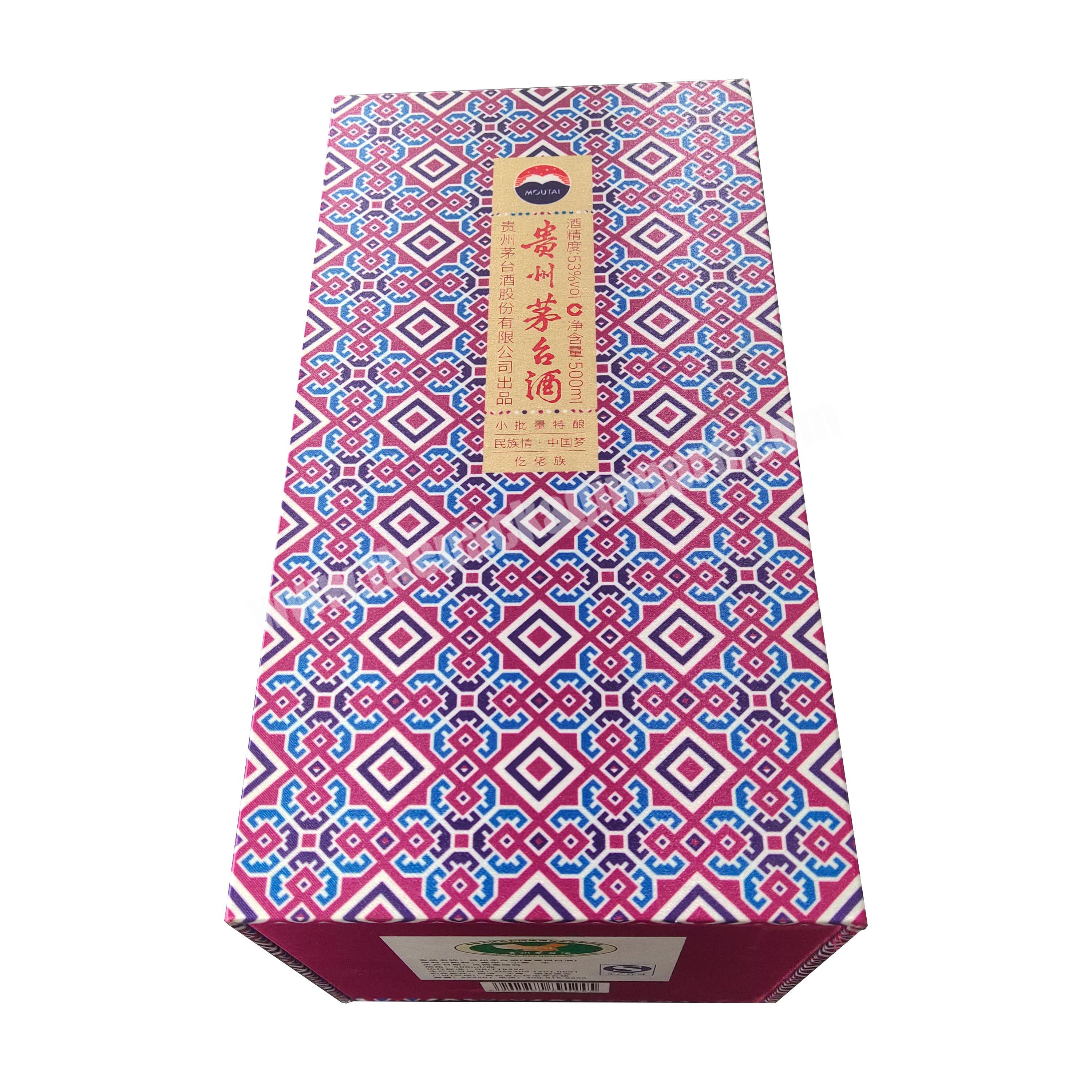 Wholesale custom superior quality packaging paper box for liquor bottle factory