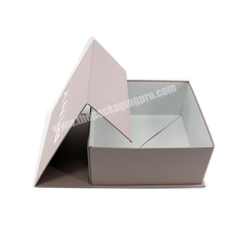 Wholesale customized pink color magnetic book shaped cosmetic bath bomb packaging paper gift box