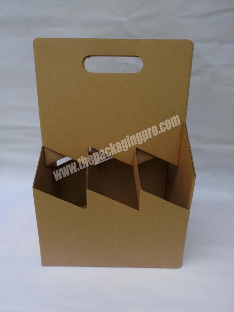 custom logo corrugated wine gift boxes with compartment take away paper packaging box factory