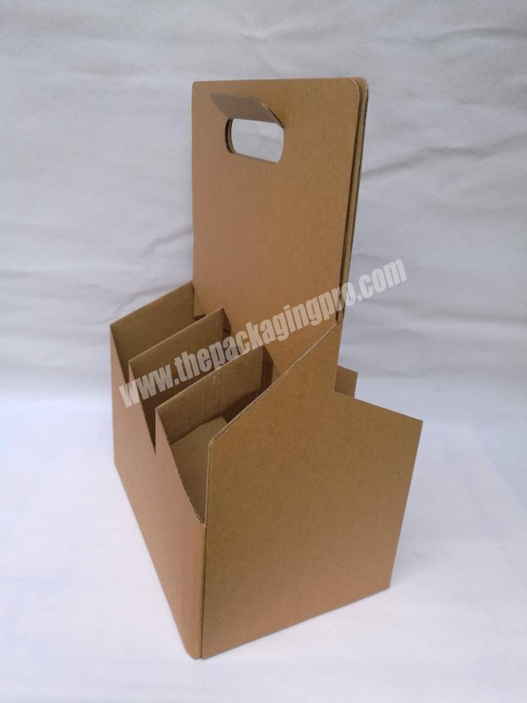 personalize custom logo corrugated wine gift boxes with compartment take away paper packaging box