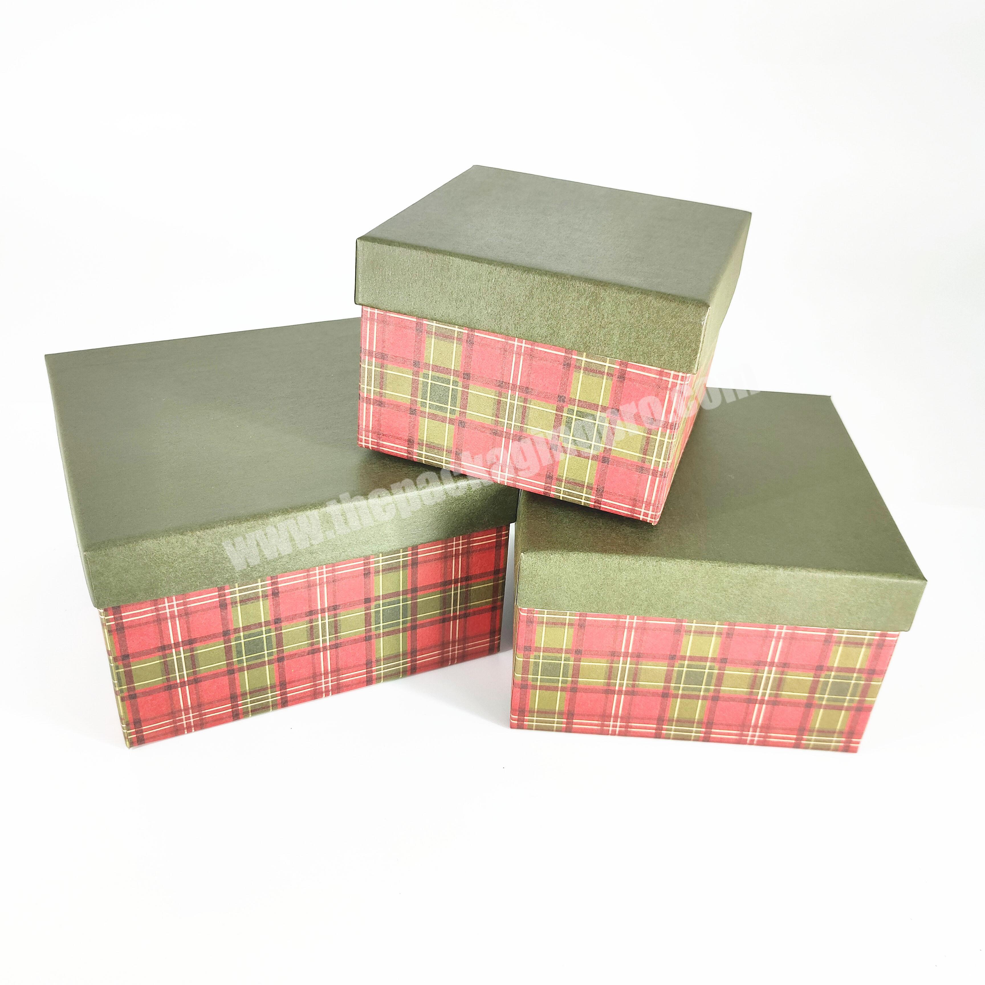 custom packaging gift red lattice pattern boxes