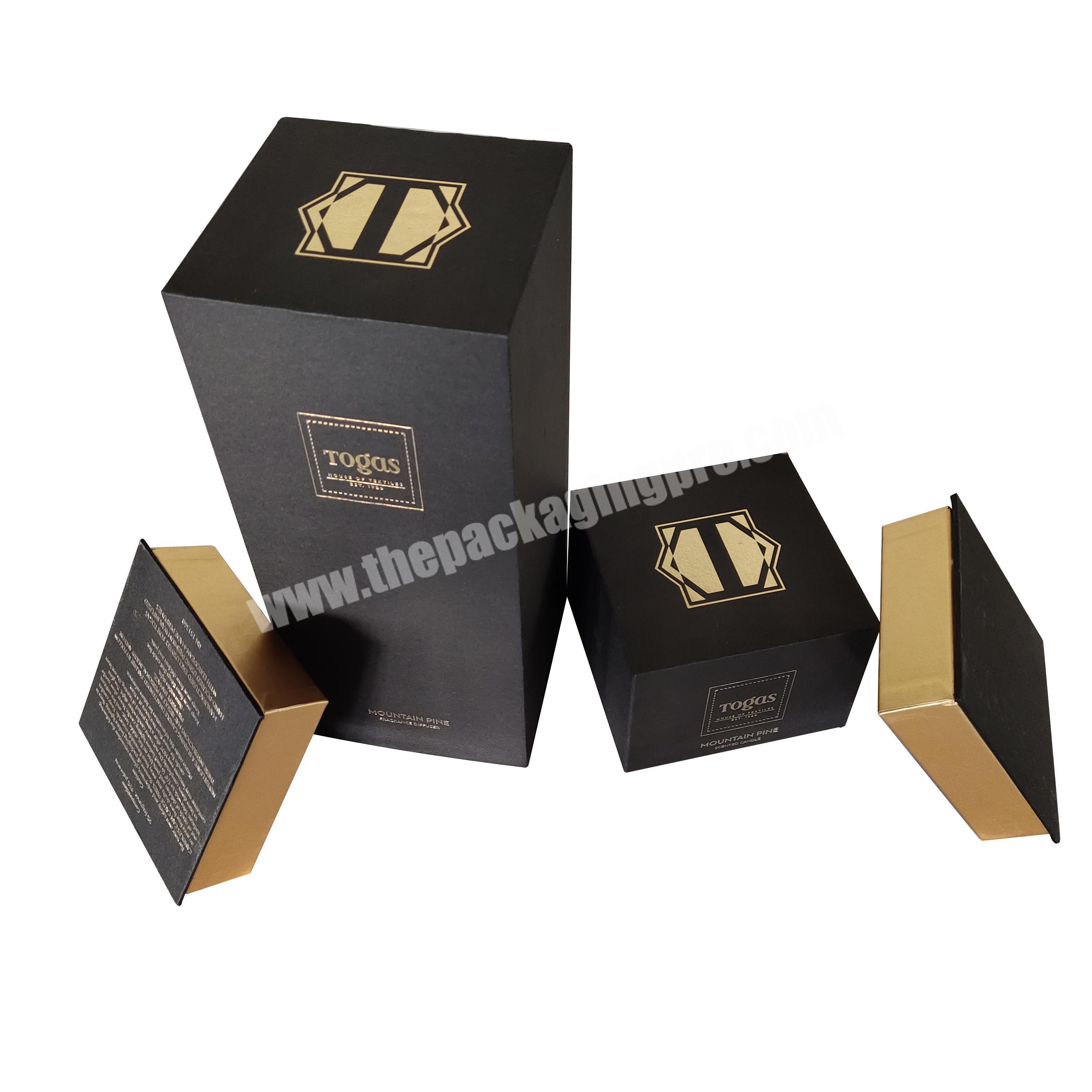 customized design luxury cardboard candle gift packaging box set