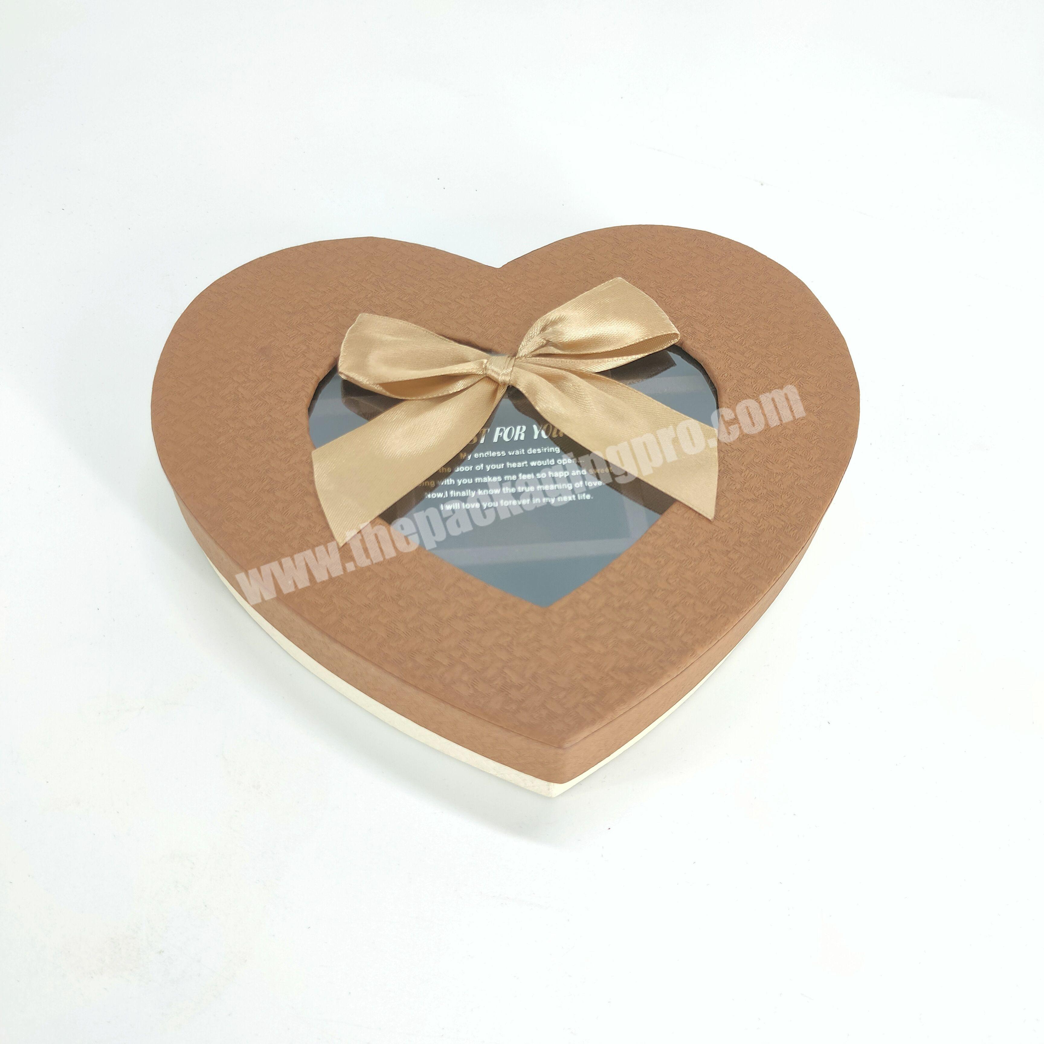 high quality heart shape factory directly chocolate kraft paper box packaging stylish design factory