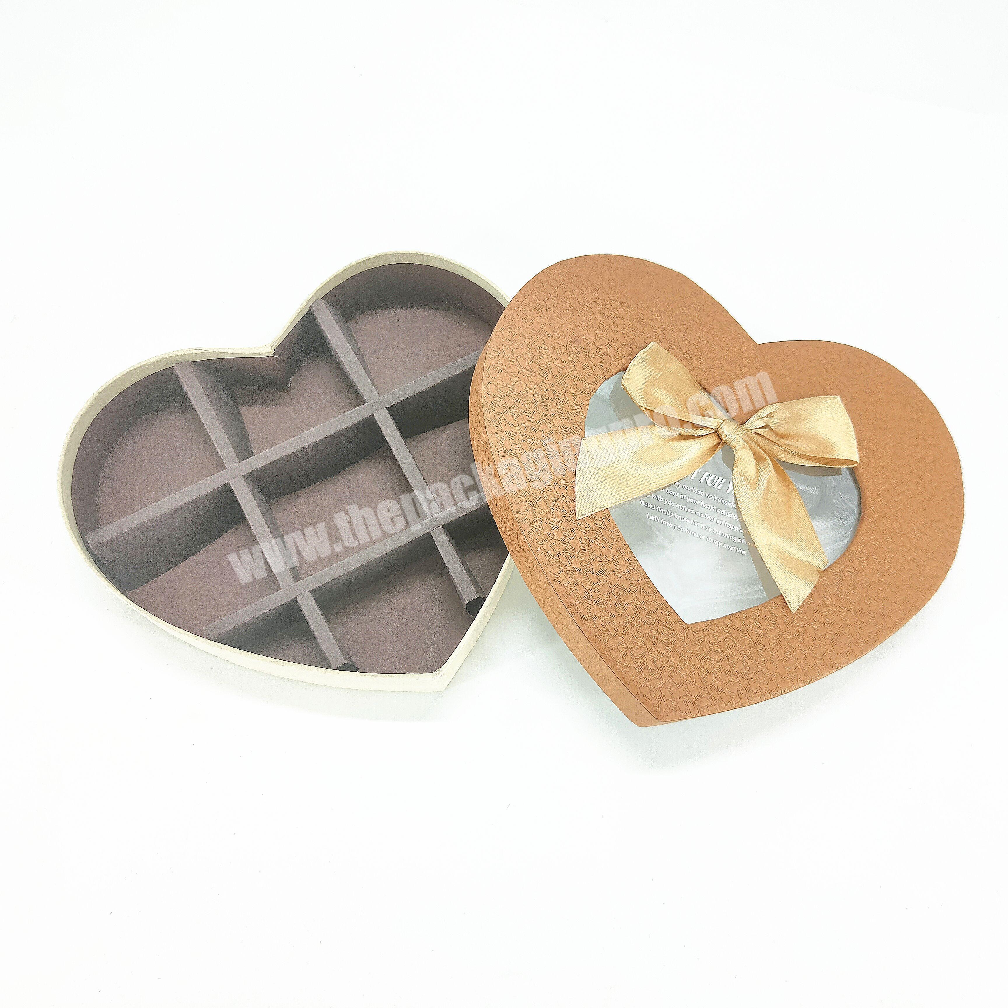 high quality heart shape factory directly chocolate kraft paper box packaging stylish design manufacturer