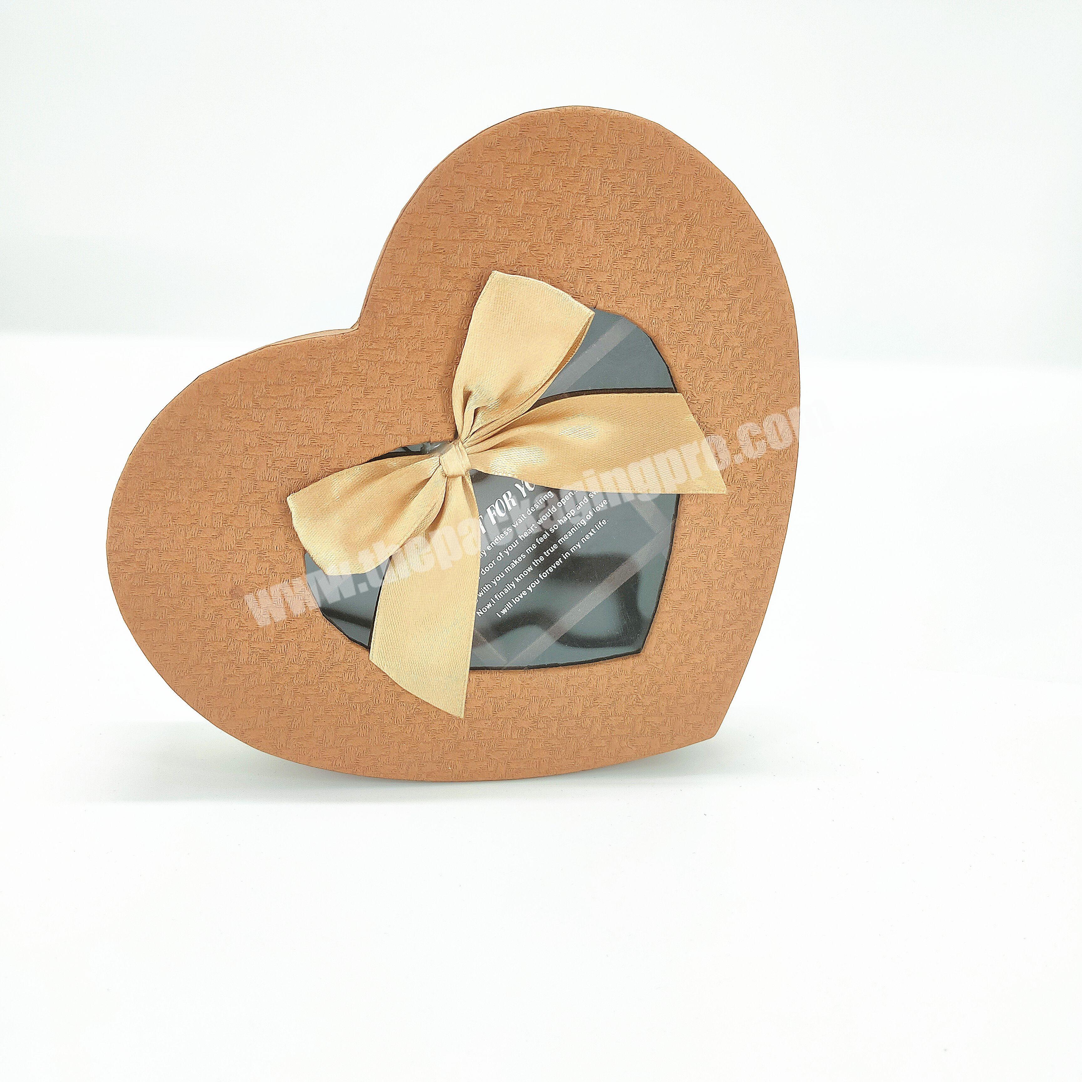 personalize high quality heart shape factory directly chocolate kraft paper box packaging stylish design