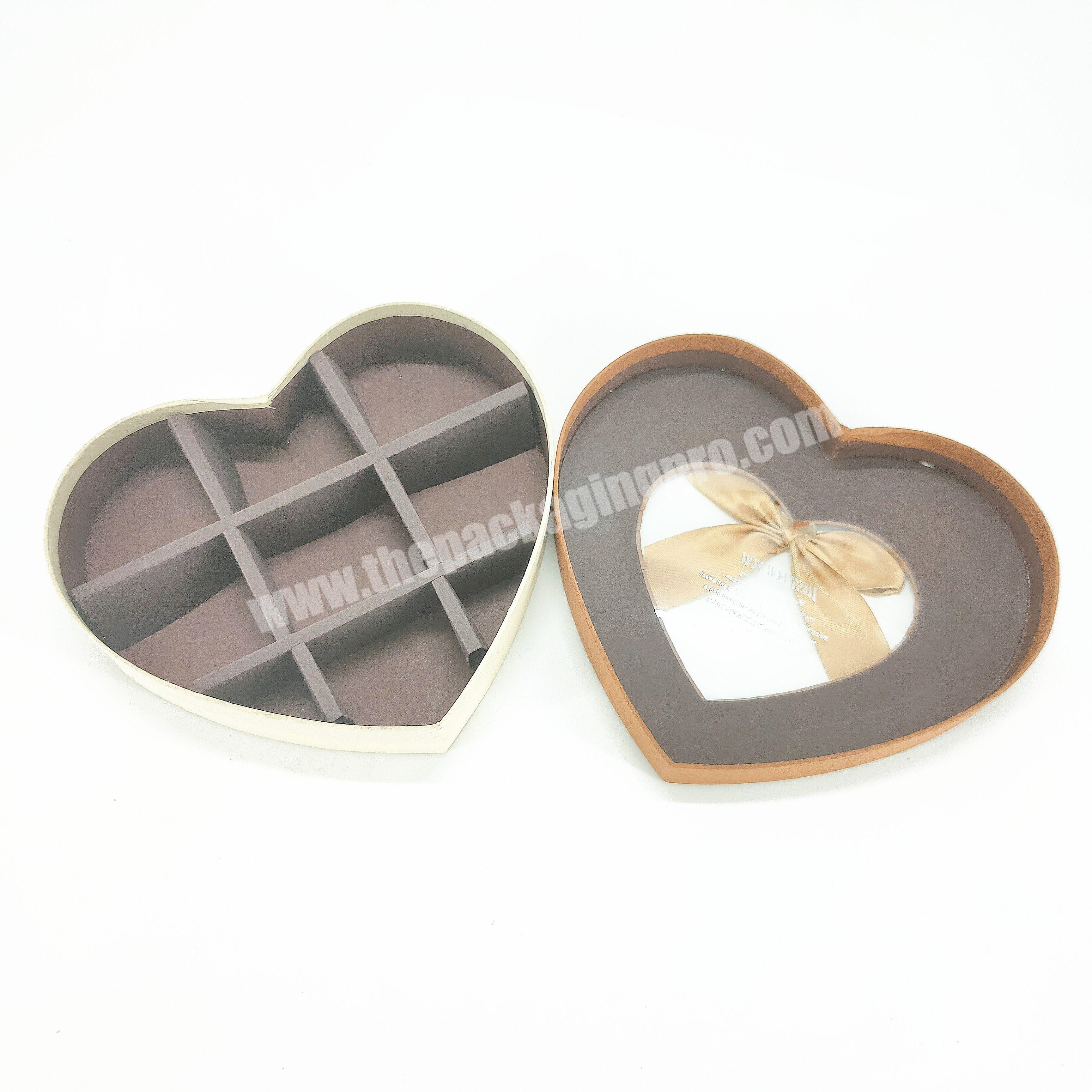 custom high quality heart shape factory directly chocolate kraft paper box packaging stylish design 