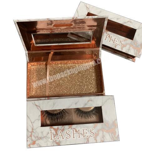 luxury custom logo glitter false eyelashes package box