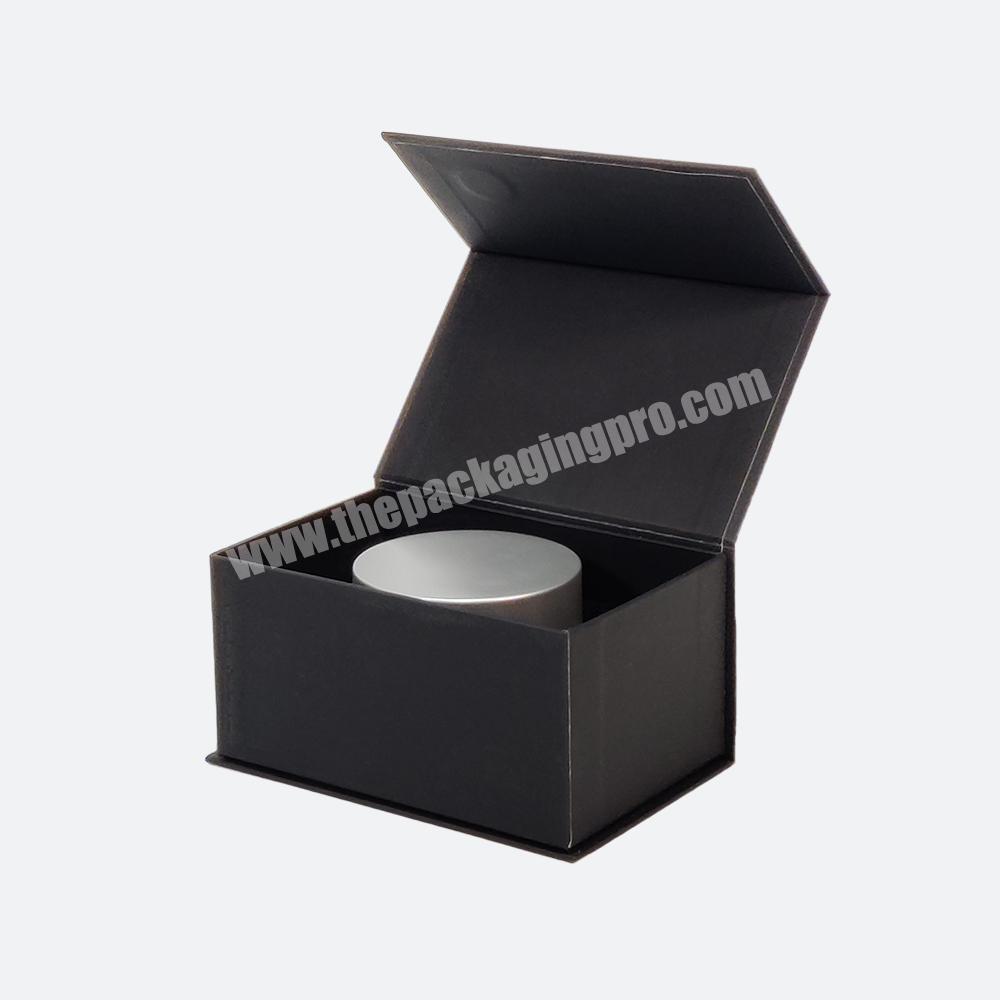 Black Wholesale Printing Different Size Custom Flip Top Luxury Skincare Products Paper Magnetic Gift Cosmetic Box Packaging