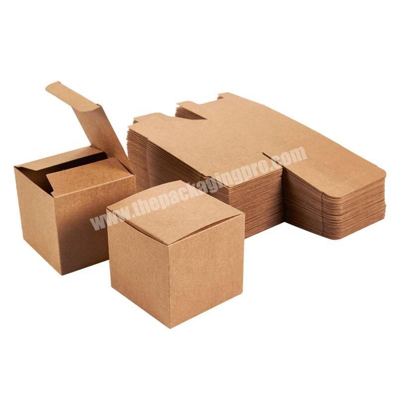 Brown Kraft Paper Cosmetics Boxes with Lids Small Paper Cupcake Cookie Gift Boxes for Wedding skin care