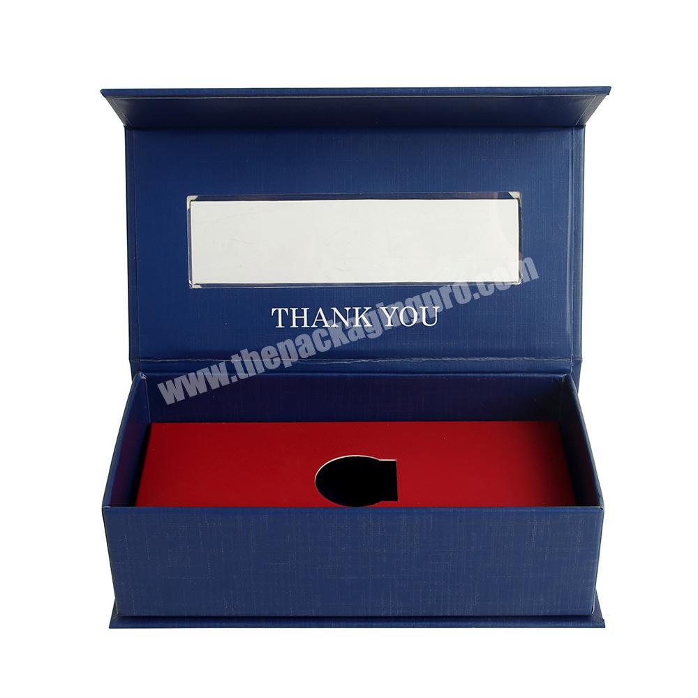 Business Small Magnetic Window Bow Tie Cardboard Rectangle Gift Packaging Boxes