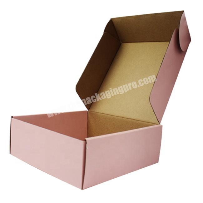 Cheap OEM luxury custom logo printed small pink color dvd mailer packaging box corrugated mailer shipping box paper board box