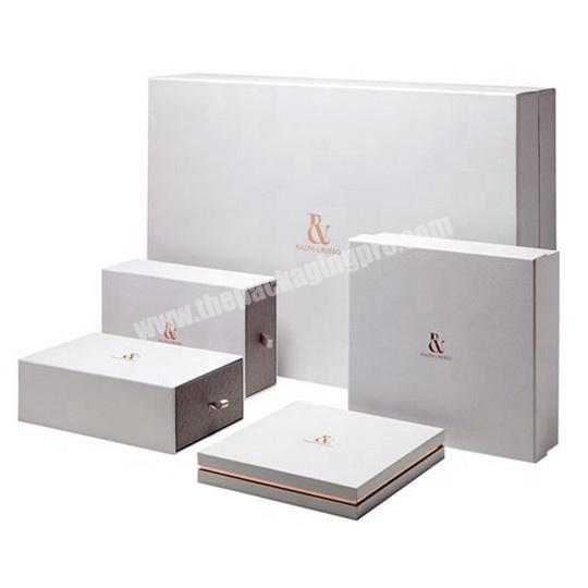 Cheap retail eco friendly fancy custom logo print paper luxury gift drawer jewelry box sliding drawer box jewelry packaging box