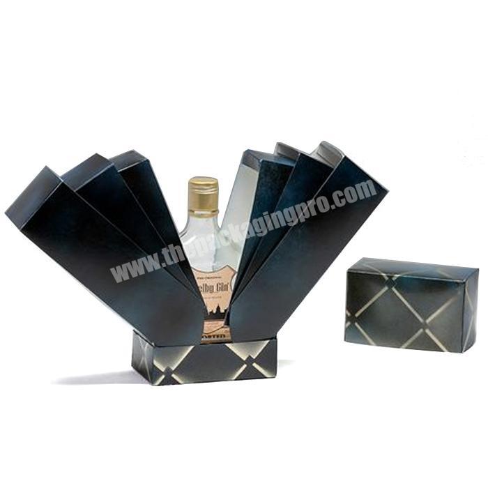 Supplier Chic design packaging luxury design cardboard magnetic closure gift box for wine bottle packing private label single wine box