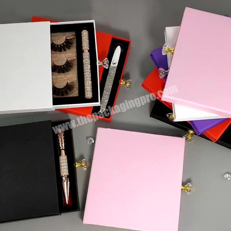 Custom Amazon Empty Luxury Paper Lash Eyelash Kit Tool Packaging Design Solution Box Logo Private Label manufacturer