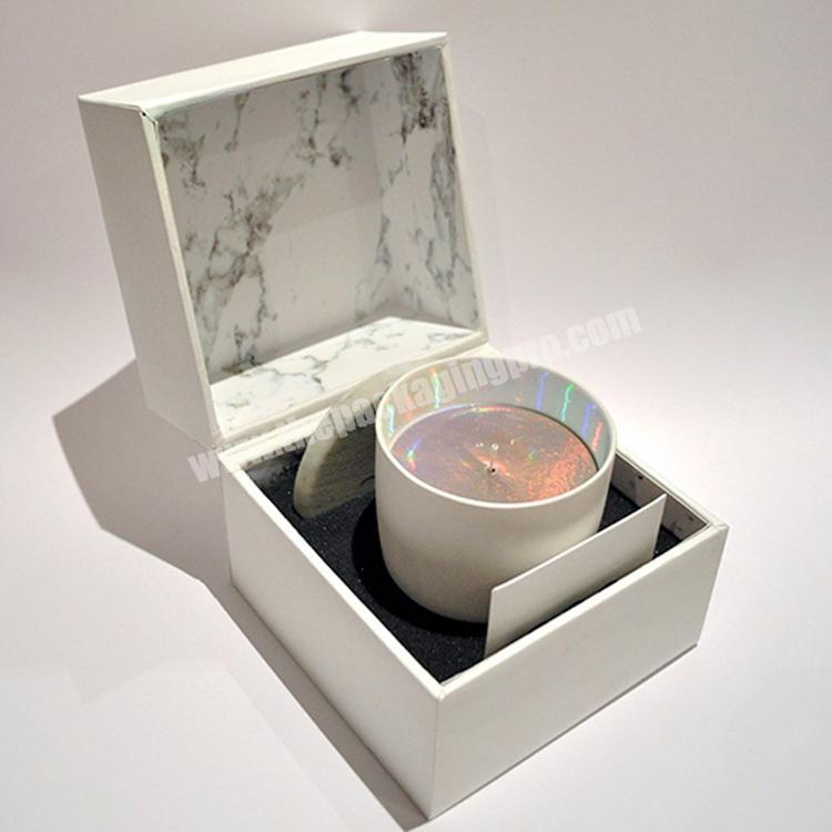 Custom Design Luxury Square Art Paper Gift Box For Candles Candle Jar Gift Box Packaging Solution