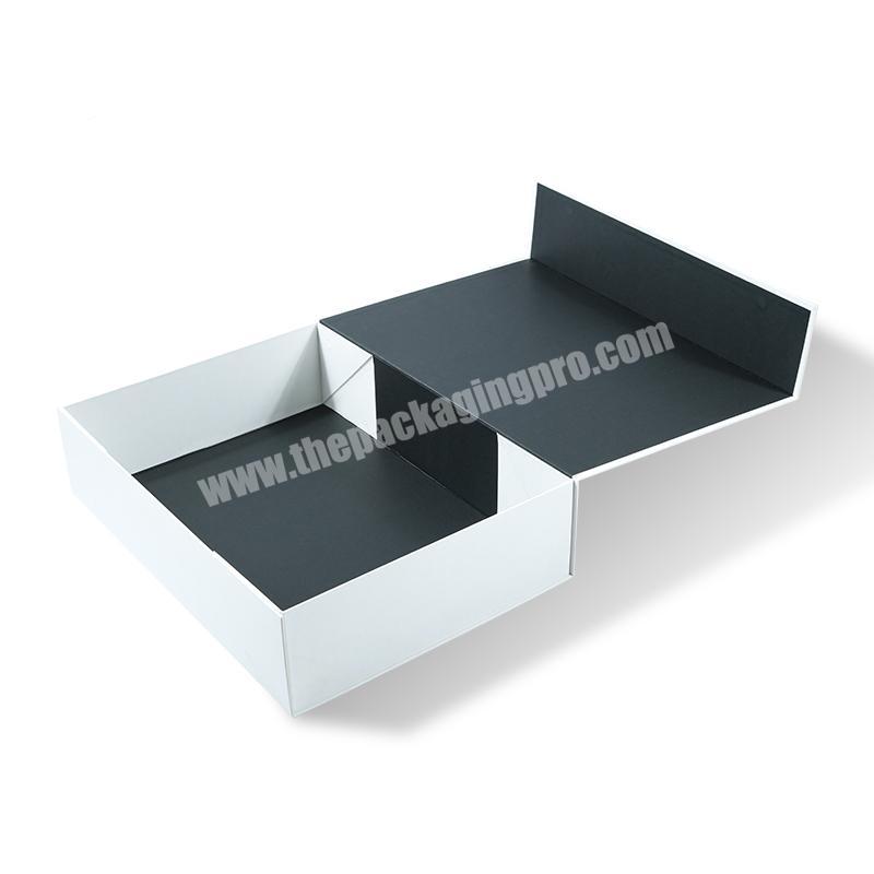 Custom Excellent Quality Eco Friendly White Folding Magnetic Big Gift Box With Logo