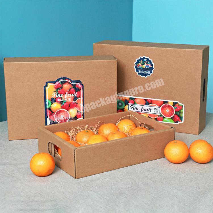 Custom High Quality Logo Printed Fruit Gift Paper Cardboard Corrugated Packages Boxes For Fruit Egg Feed