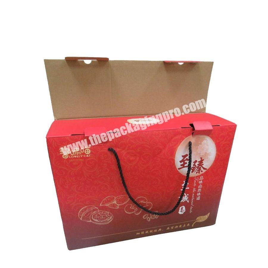 Custom Printed Red Carton Corrugated Box For Fruit Packaging E Commerce Box