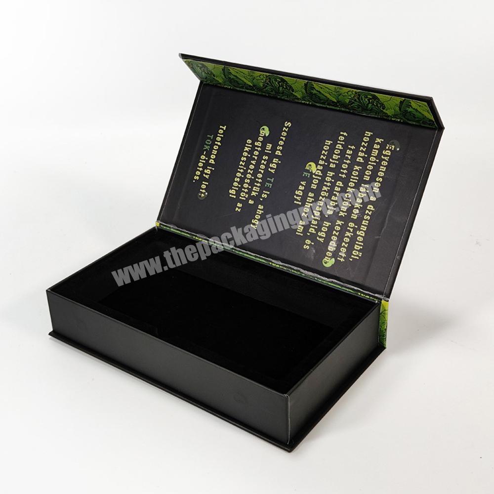 Custom Printing Electronic Product Game Box Packaging Book Shape Magnetic Gift Box with Sponge Insert