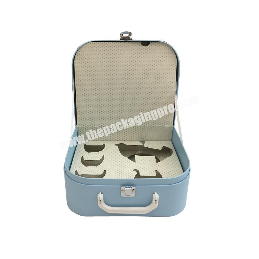 Custom Printing Rigid Hinged Lid Suitcase Style Storage Gift Hamper Box Chinese Suppliers Recyclable 1,000 Pcs Ampackaging AM515