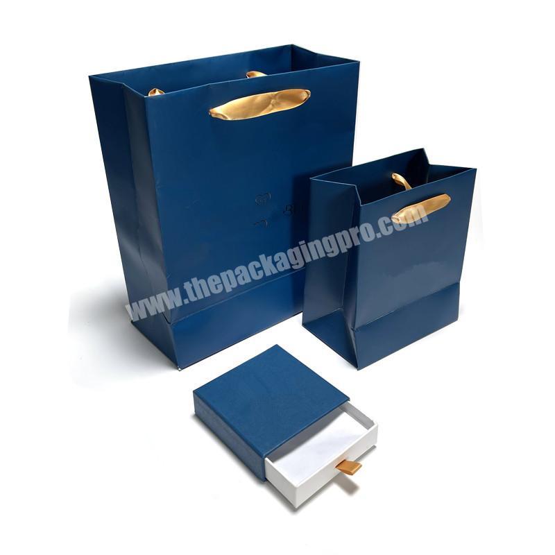 Custom Pure Color Jewelry Drawer Box with Paper Bag