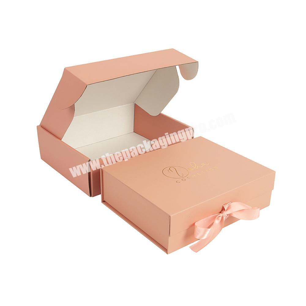 Custom Logo Eco Friendly Flip Rigid Box Type with Magnet Closure Gift Packaging For Cosmetic Set