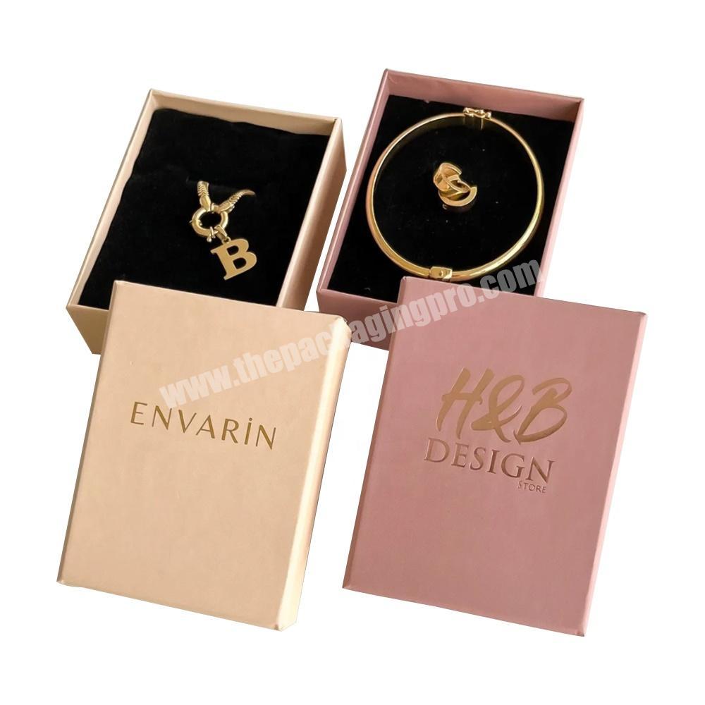 Custom Size Ring Necklace Bracelet Jewelry Package Box Eco Friendly Small Personalized Logo Print Cardboard Gift Boxes