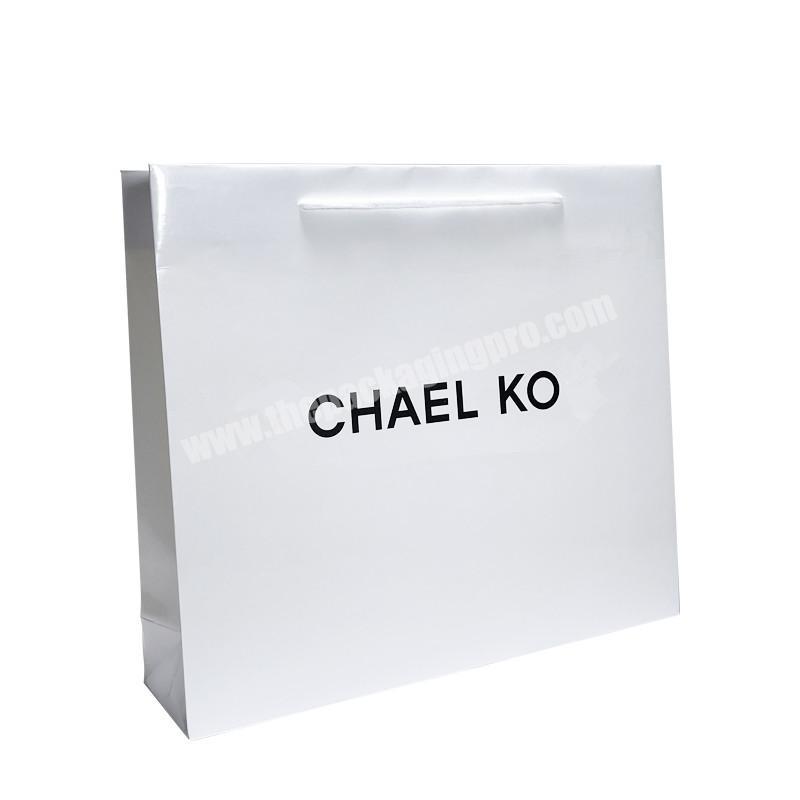 Custom White Coated Paper Bag with Cotton Rope