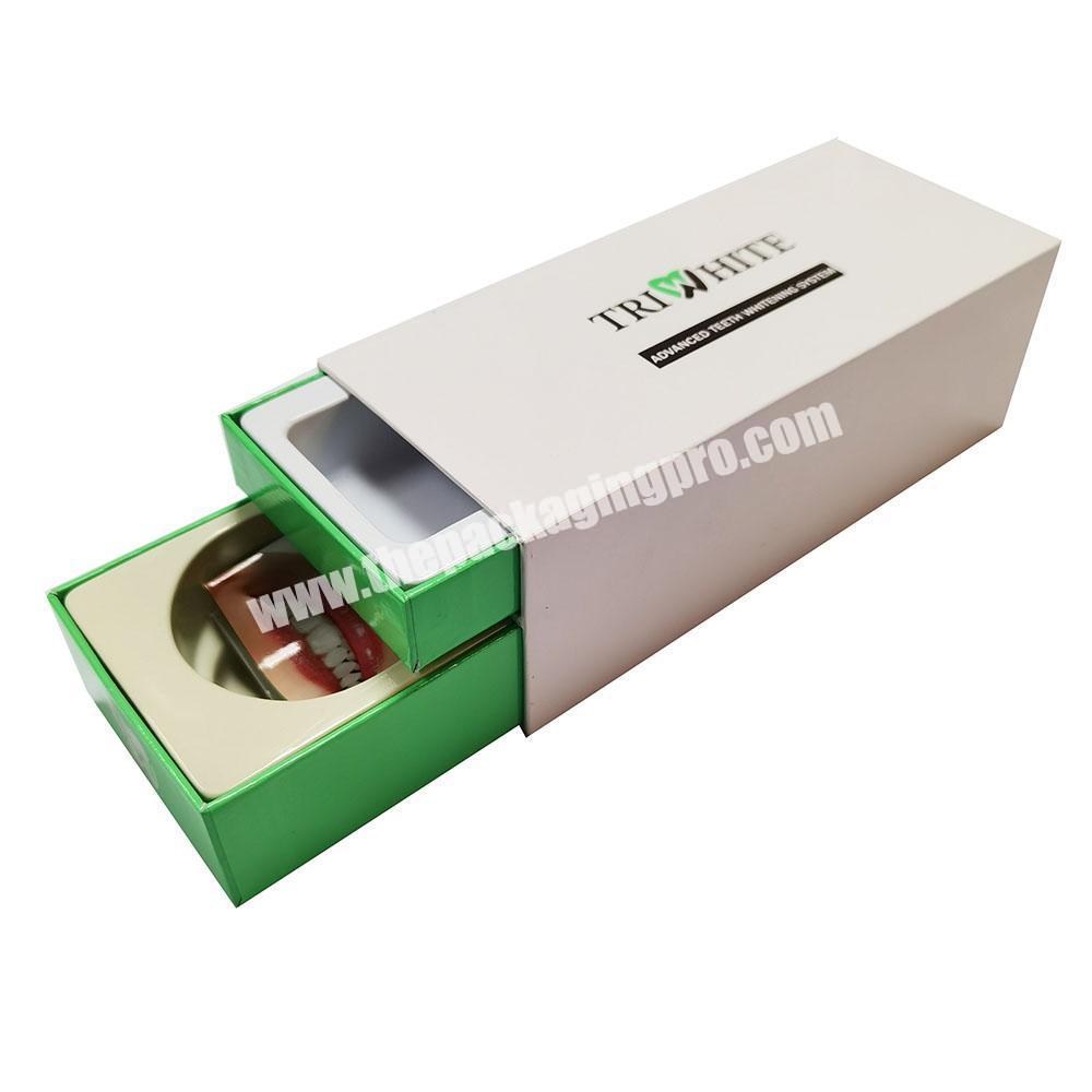 Custom cardboard personal care packaging gift box for teeth whitening kit