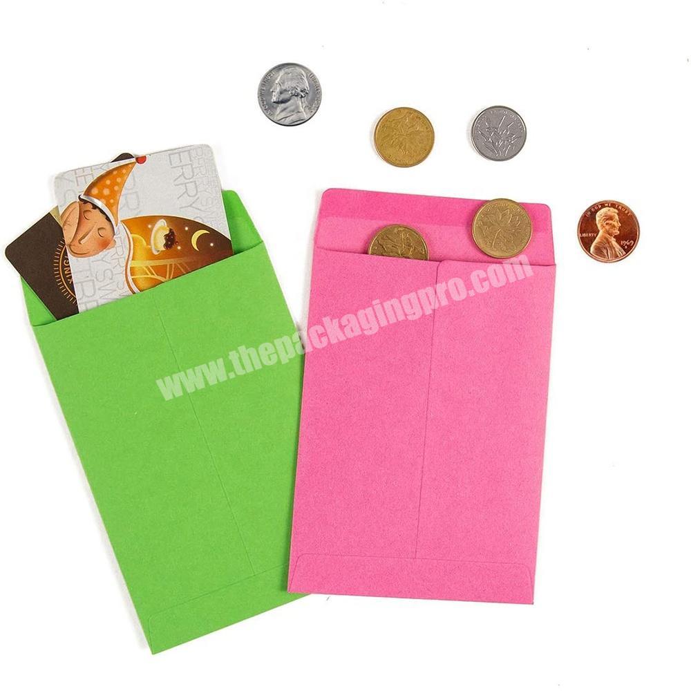 Custom design small envelope eco friendly pink mail envelope courier package bag slots necklace home envelopes
