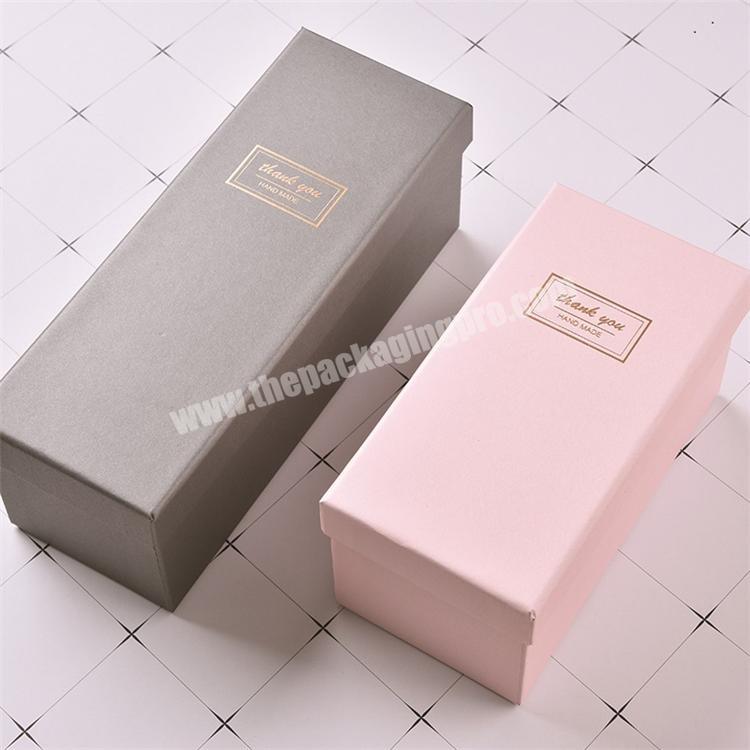 Custom gold hot stamping two piece paper gift box packaging