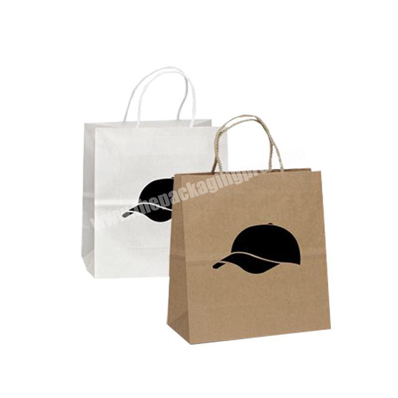 Custom logo brown paper food small gift shopping paper bags