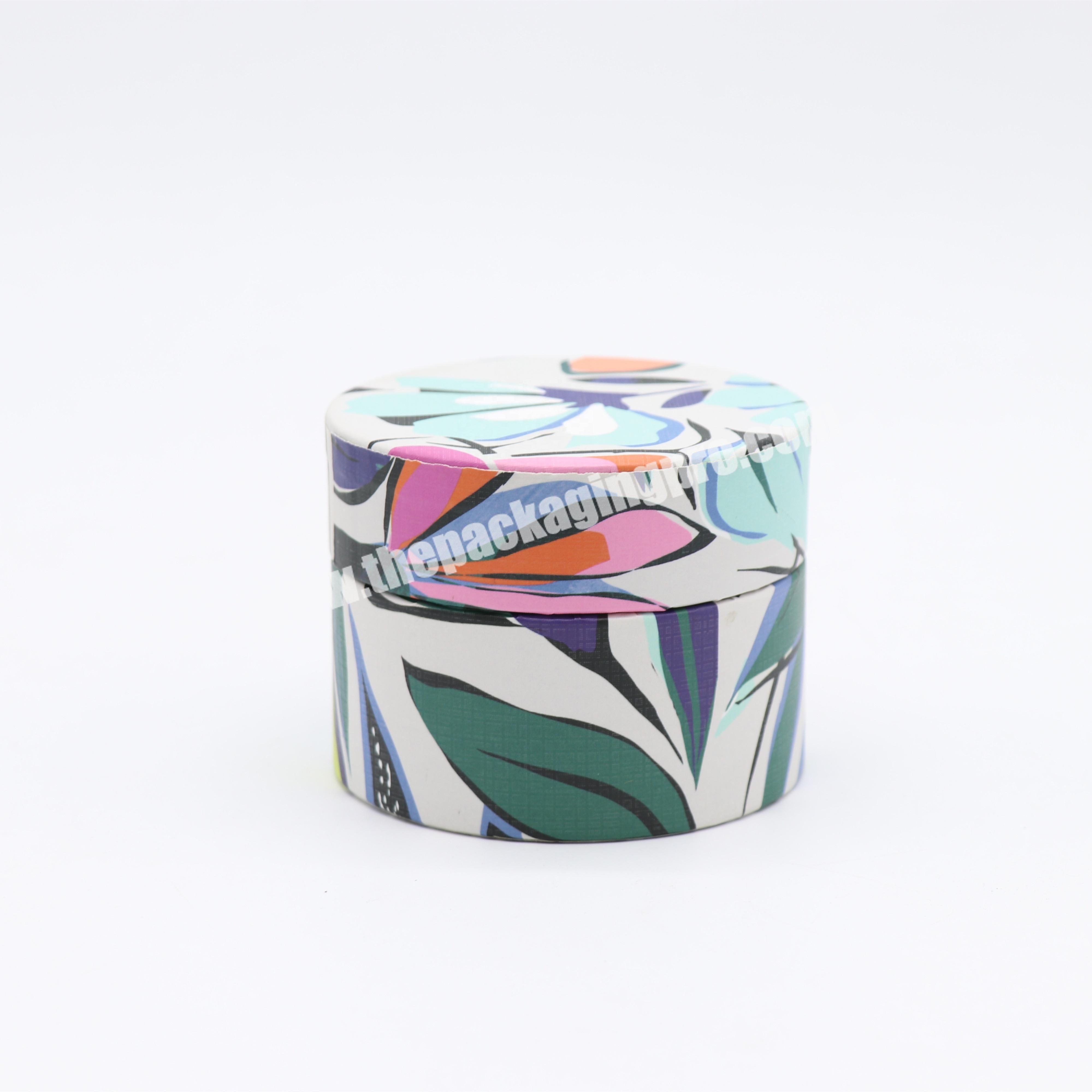 Custom luxury rigid paper cardboard tube cylinder watch jewelry candle gift box cylinder packaging box