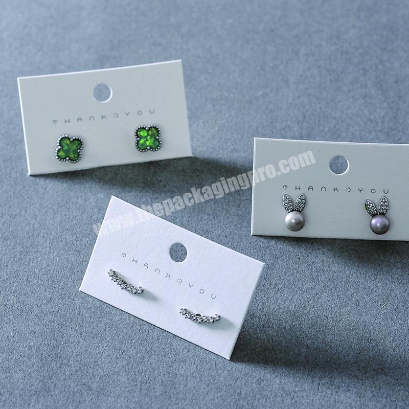 Custom new design gold logo cardboard printed necklace earring jewellery holder display card