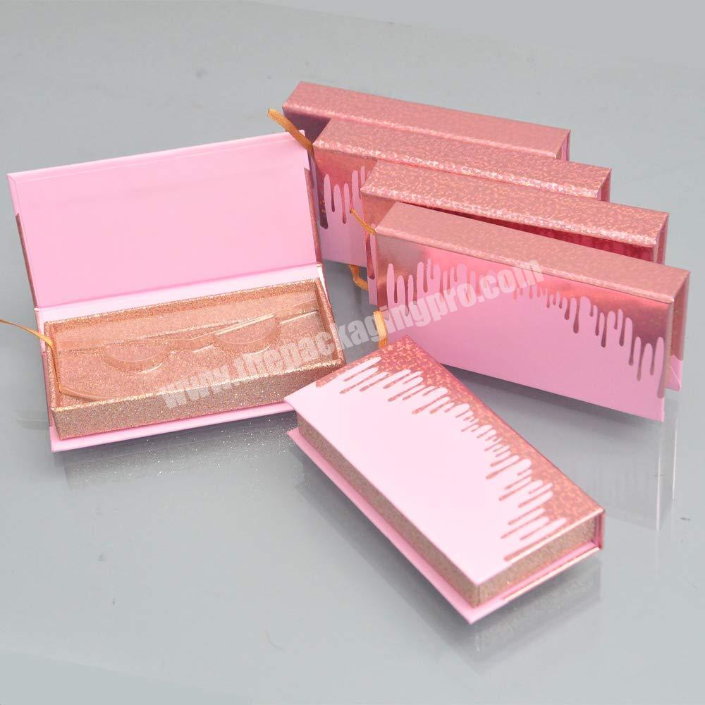 Custom new design makeup cosmetic cardboard paper coffin shape eyelash packaging gift coffin lash box