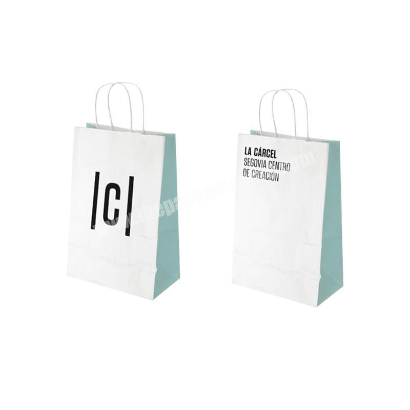 Custom  print logo brown boutique paper shopping bag