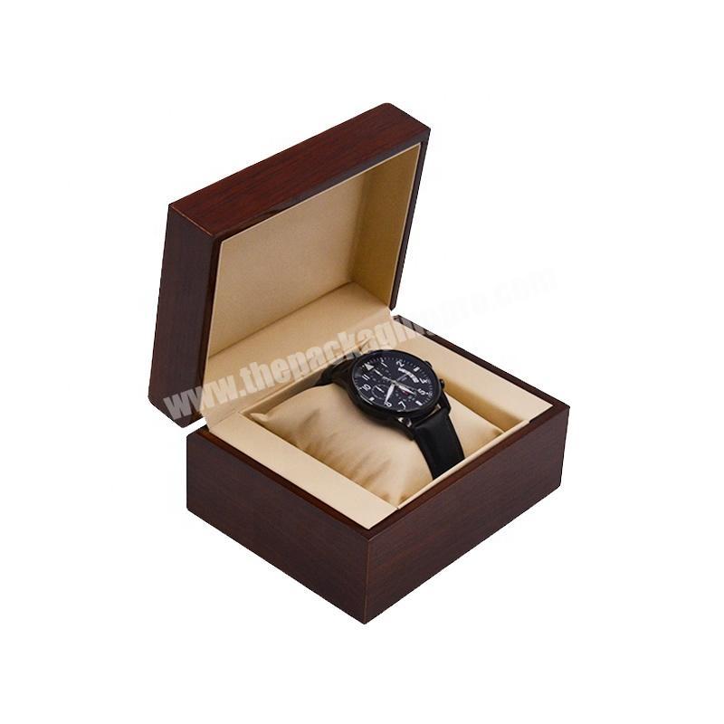 Custom wholesale wooden watch box luxury gift watch box logo printed