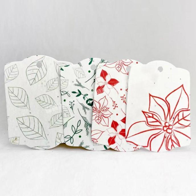 Customized Design Biodegradable Kraft Art Paper Plantable Seed Paper Packaging Box Seed Paper Tags