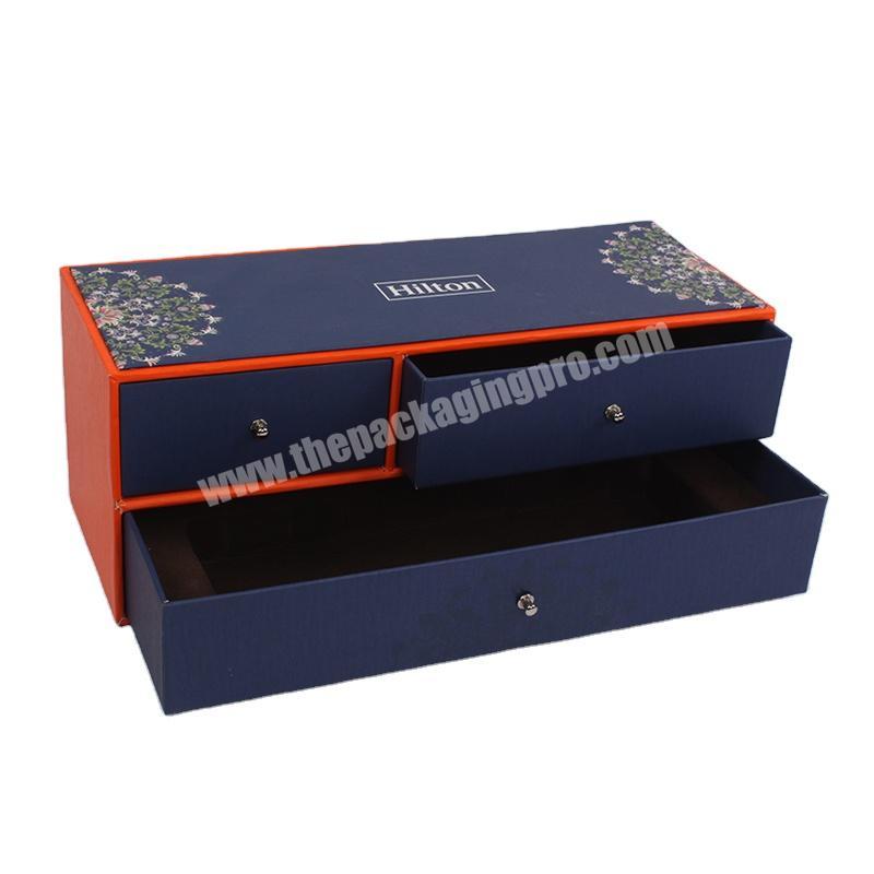 Customized Luxury Rectangle Cardboard Jewellery Gift Box Drawer Box