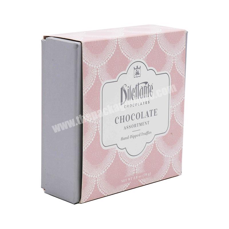 Customized luxury chocolate packaging boxes with PET chocolate box blister and color sleeve