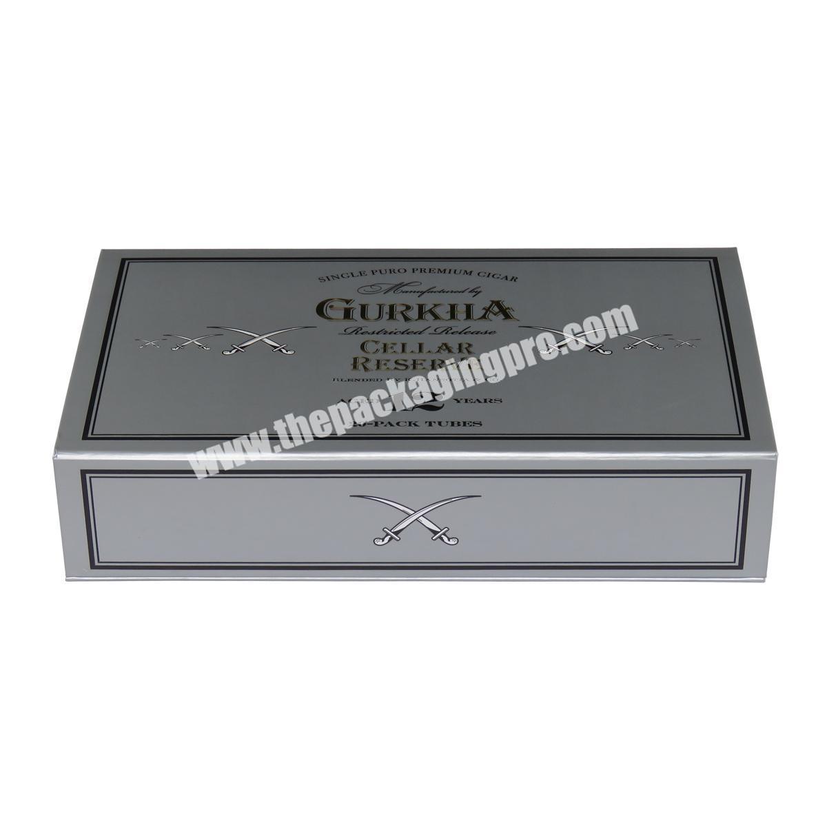 personalize Customized wholesale magnetic gilding flip packaging case cardboard cigar cigarette carton box