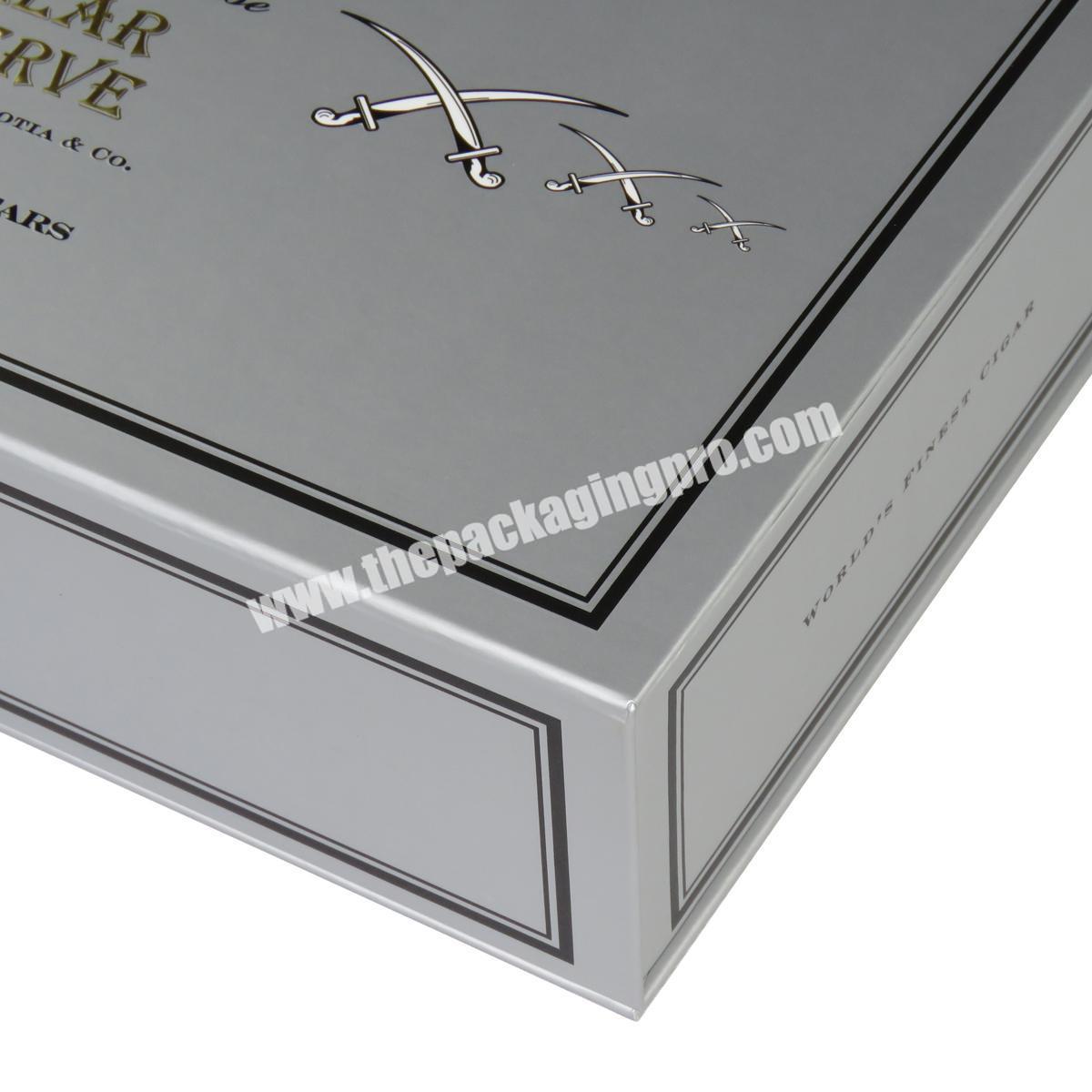 Customized wholesale magnetic gilding flip packaging case cardboard cigar cigarette carton box wholesaler