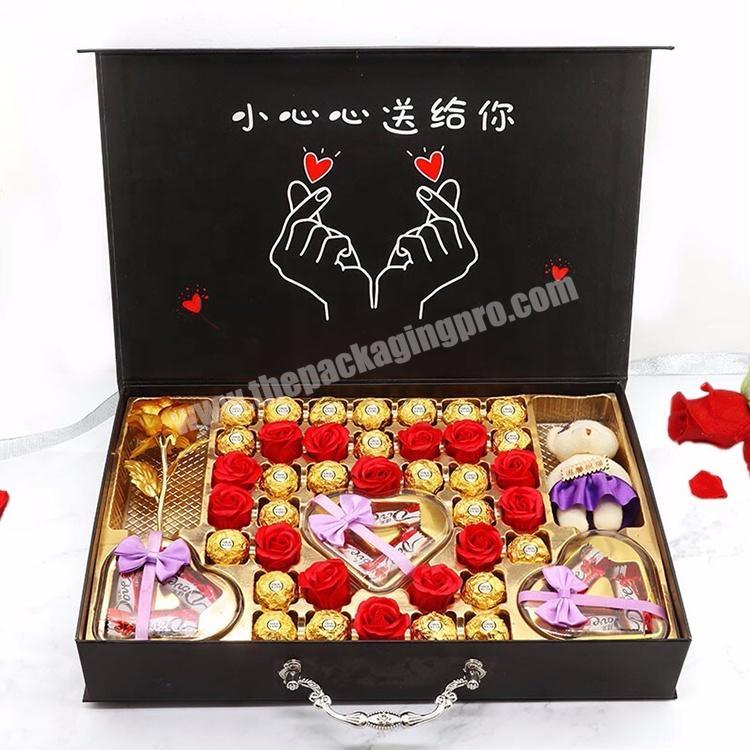 Design Luxury Christmas Cardboard Gift Box Chocolate Truffle Boxes Magnetic Flap Lid Small Chocolate Packaging Boxbox