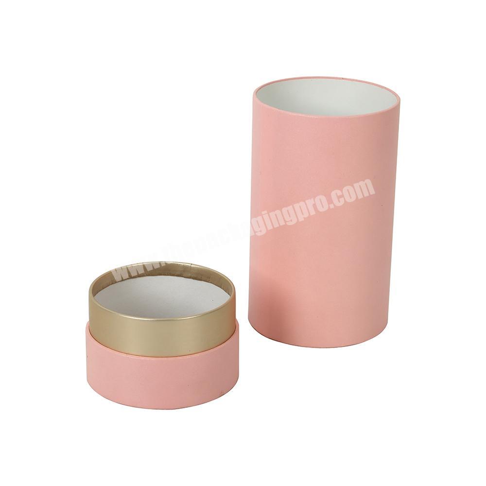 Eco friendly Customized Biodegradable Cardboard Paper Tube box For Protein Powder Tea Packaging square tea tube box